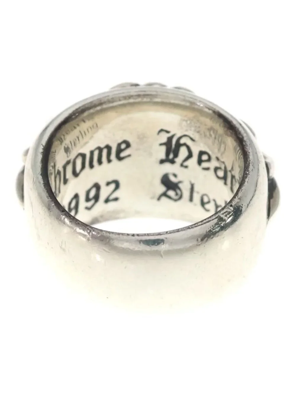 Chrome Hearts Flrl Crs Floral Cross Ring Silver